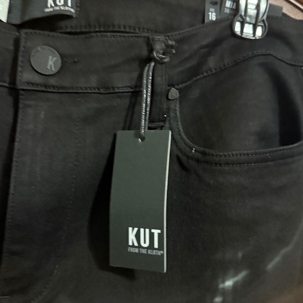 Kut from the Kloth Black Denim Pants - Picture 3 of 5